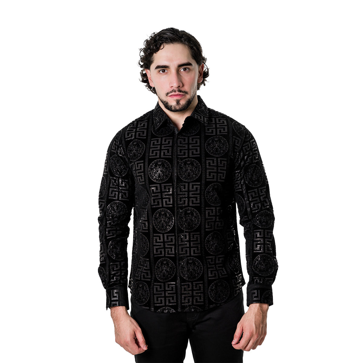 CAMISA PAVINI MANGA LARGA PVLS18109BLACK