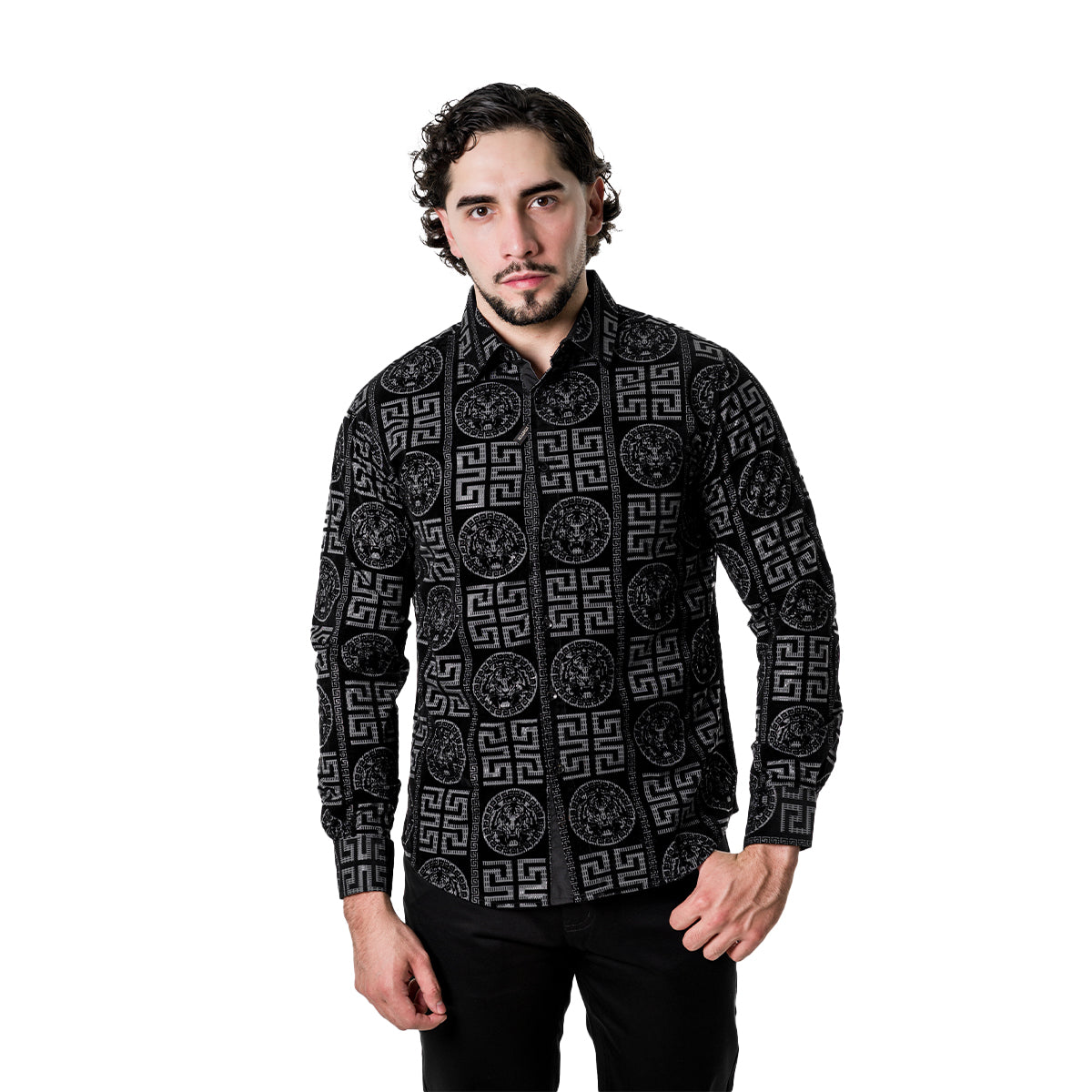 CAMISA PAVINI MANGA LARGA PVLS18108GREY