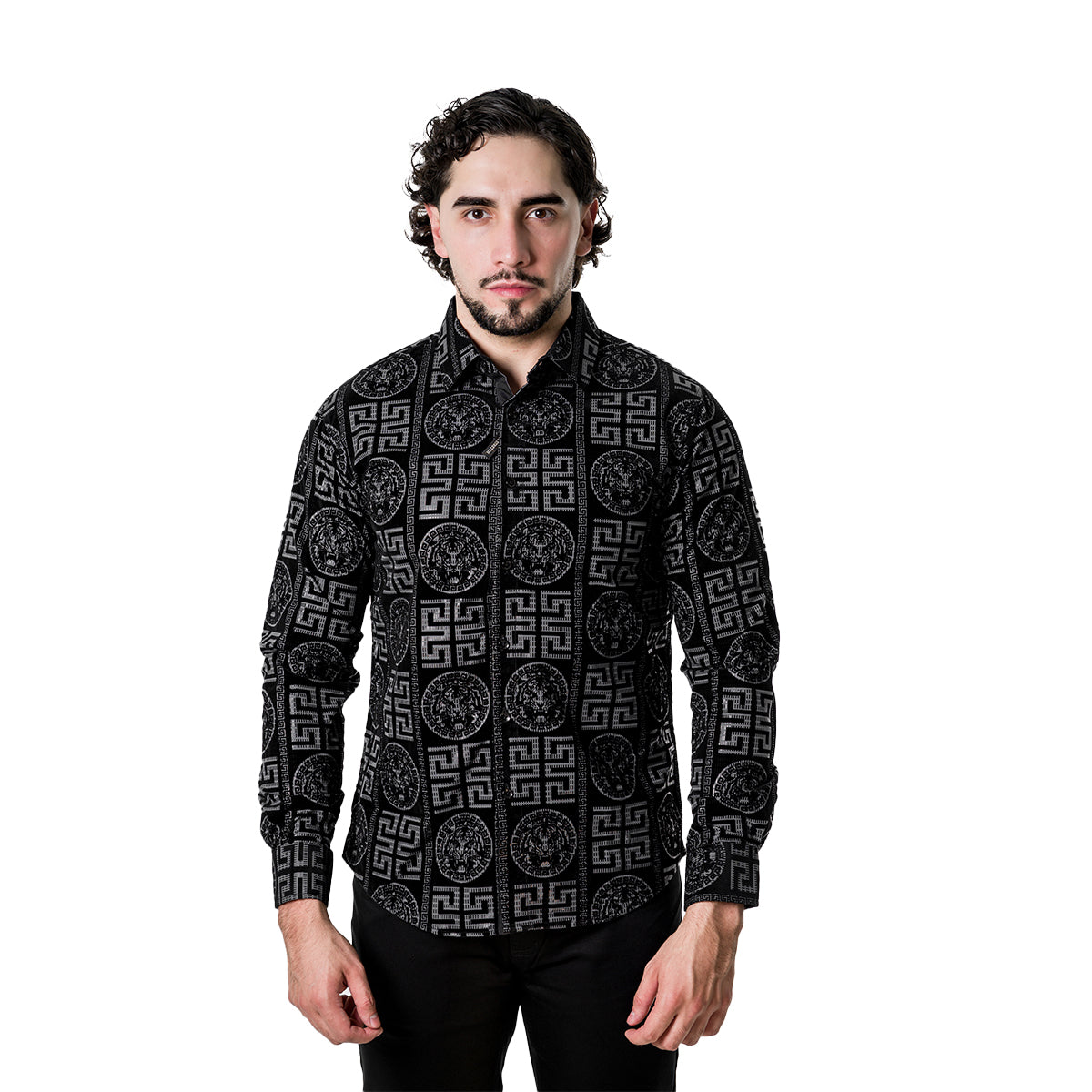 CAMISA PAVINI MANGA LARGA PVLS18108GREY