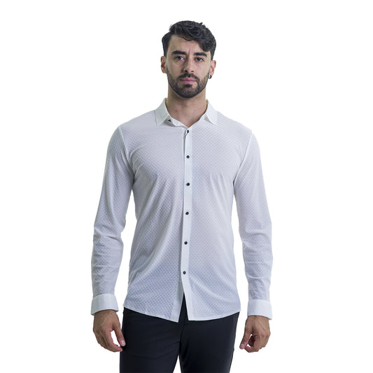 CAMISA MANGA LARGA BAROCCO WHITE B318WHITE