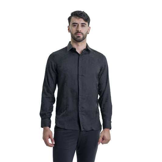 CAMISA MANGA LARGA BAROCCO BLACK B550BLACK