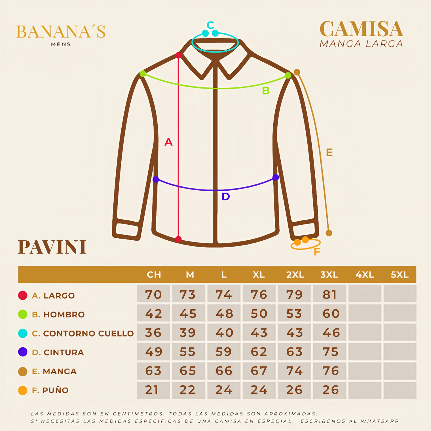 CAMISA MANGA LARGA PAVINI COFFE RSH636BLACKCOFFEE
