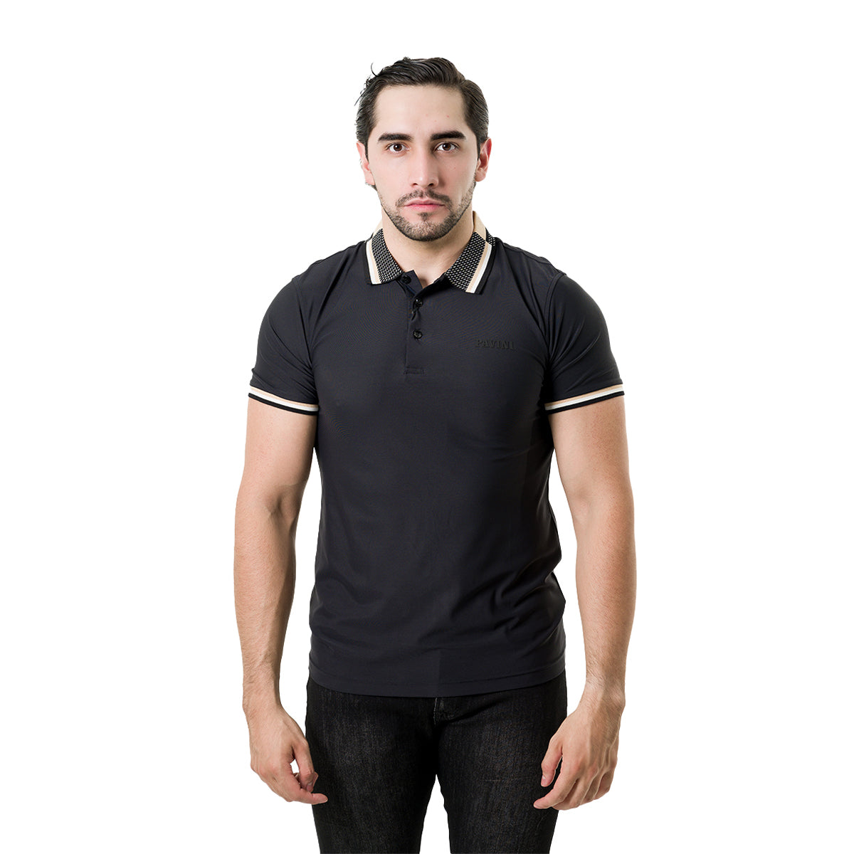 PLAYERA PAVINI BLACK P4015BLACK