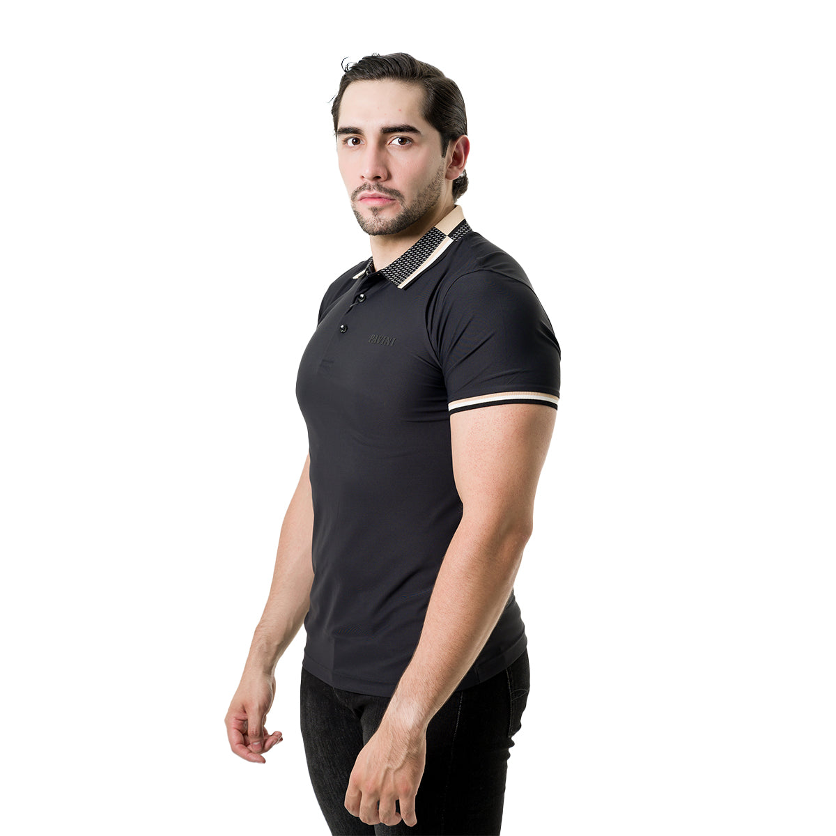 PLAYERA PAVINI BLACK P4015BLACK