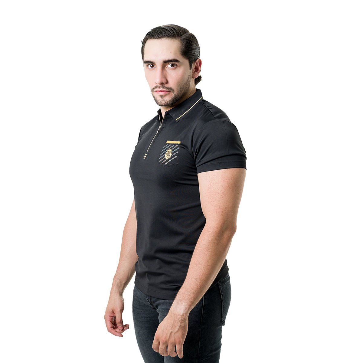 PLAYERA PAVINI BLACK P3124BLACK