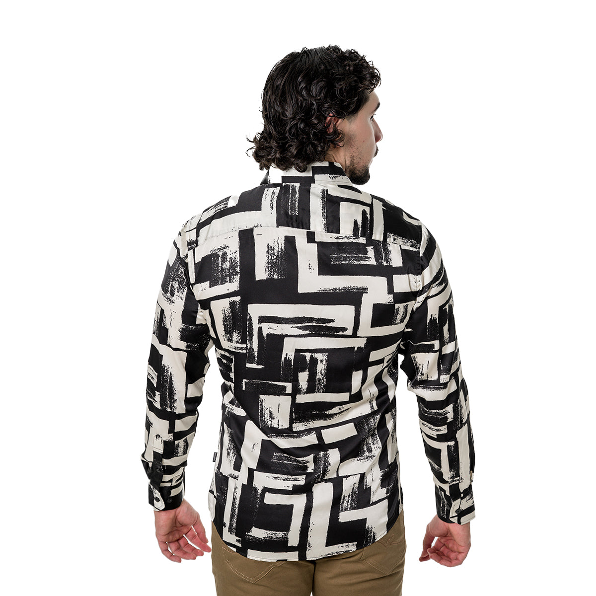 CAMISA MANGA LARGA BARABAS BLACK 4B89BLACKWHITE