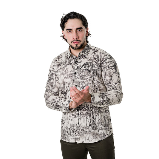 CAMISA MANGA LARGA BARABAS WHITE 4B73BLACKWHITE