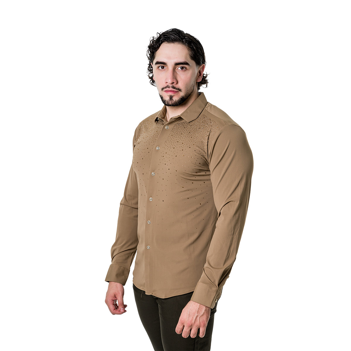 CAMISA PAVINI MANGA LARGA PVLS17003BROWN