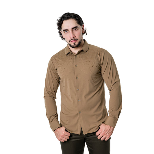 CAMISA PAVINI MANGA LARGA PVLS17003BROWN