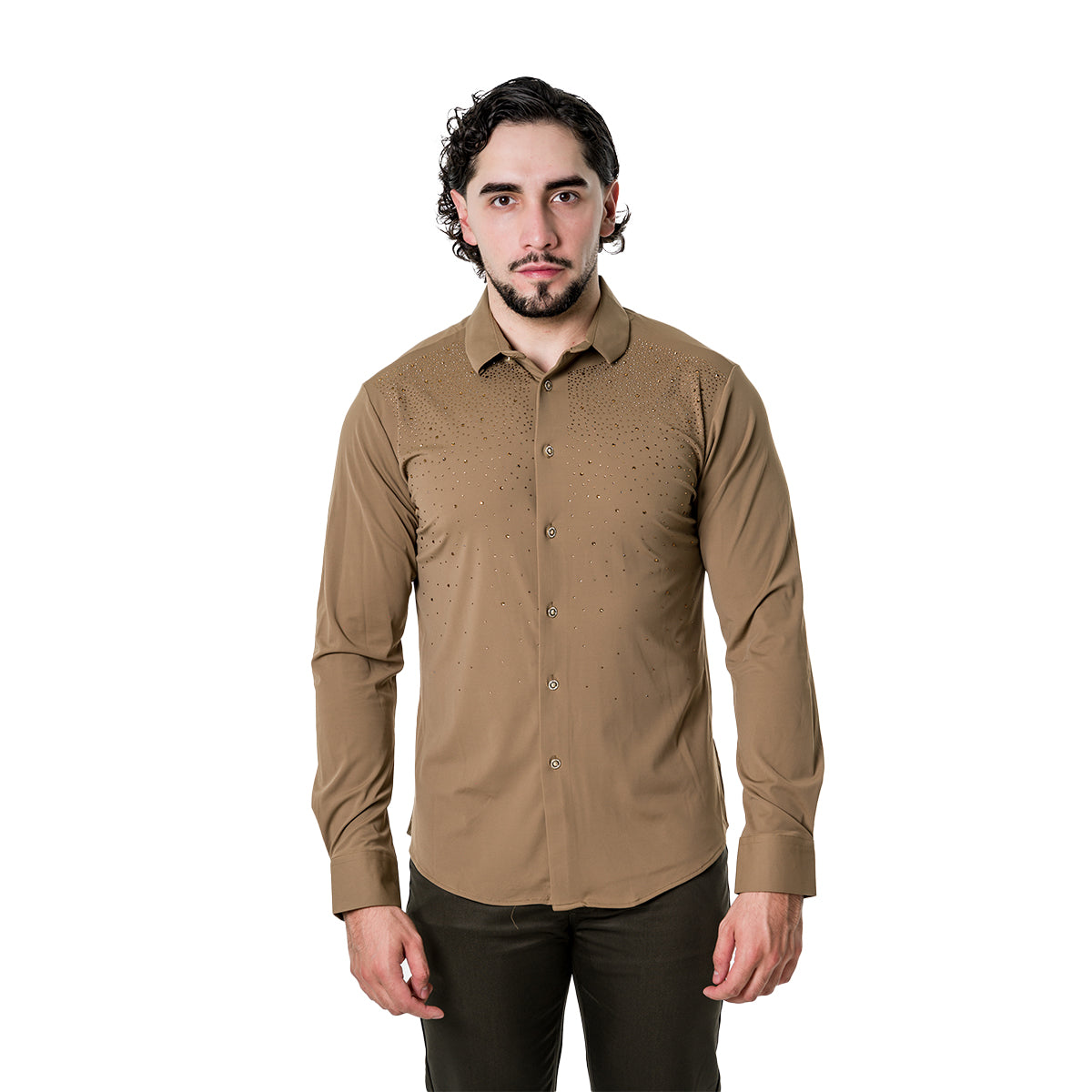 CAMISA PAVINI MANGA LARGA PVLS17003BROWN