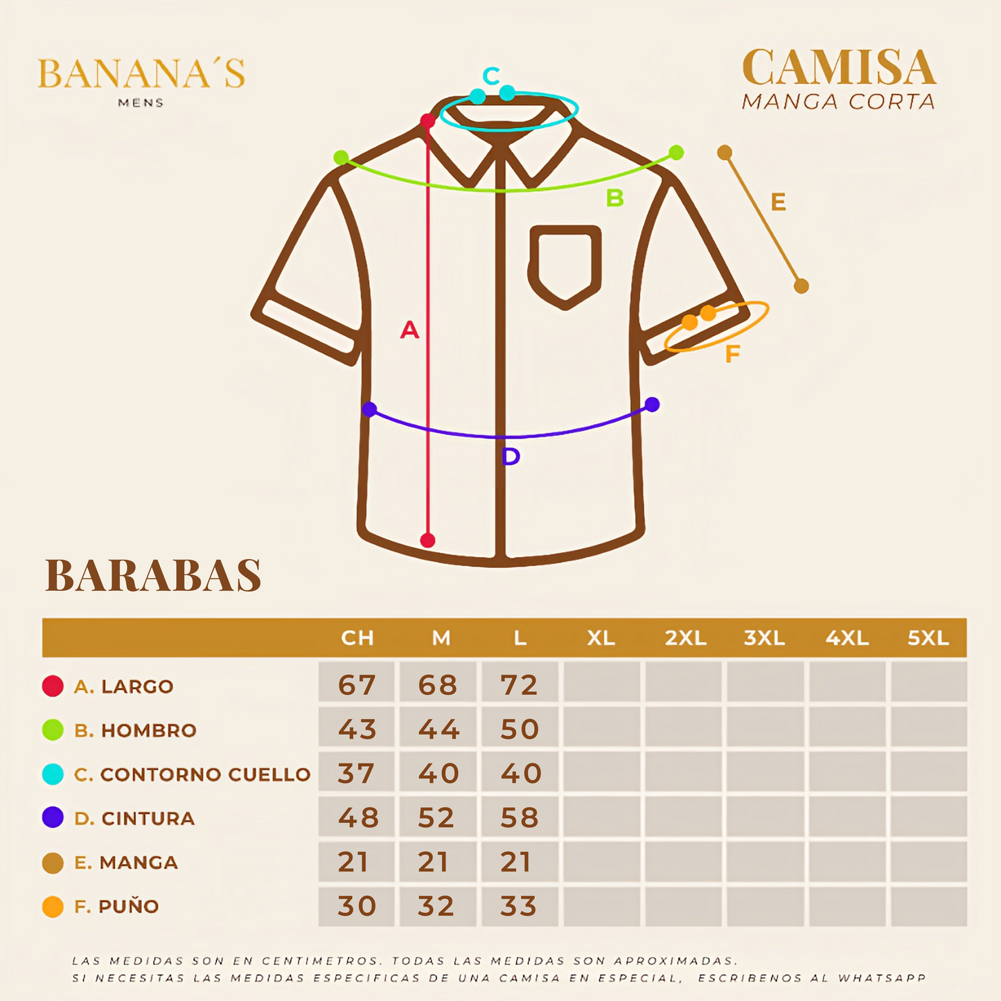 CAMISA MANGA CORTA BARABAS 5SST20WHITEGOLD