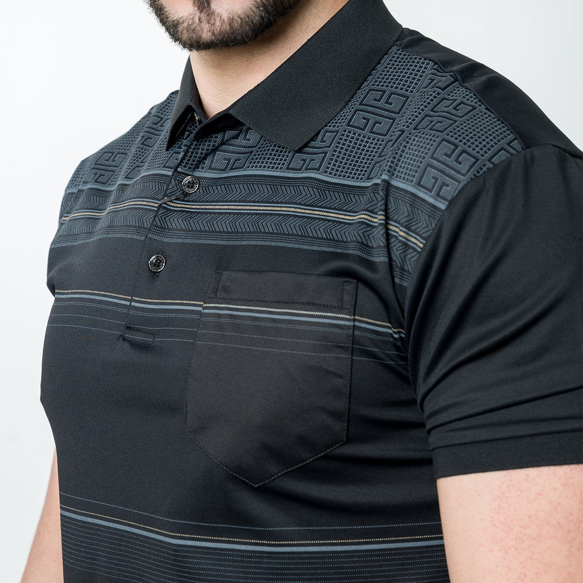 PLAYERA PAVINI BLACK P26001BLACK