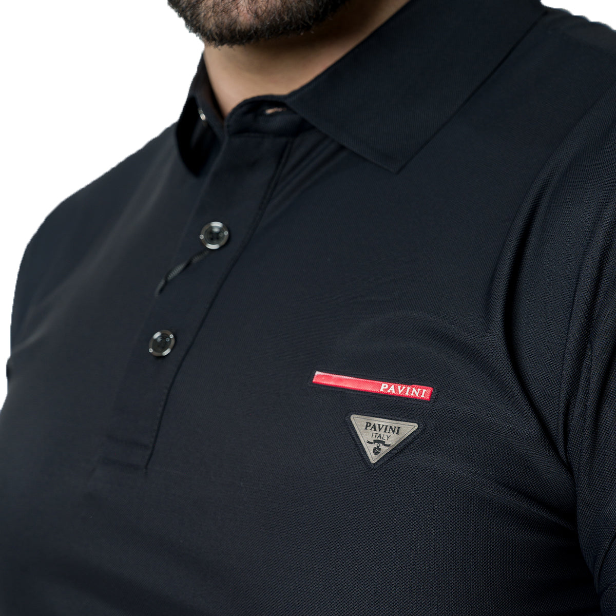 PLAYERA PAVINI BLACK P26004BLACK