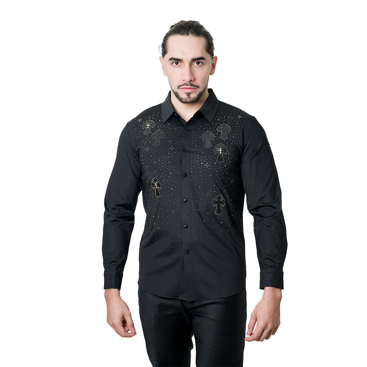 CAMISA MANGA LARGA PAVINI BLACK 66037BLACK