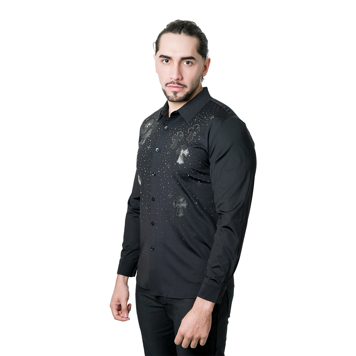 CAMISA MANGA LARGA PAVINI BLACK 66037BLACK