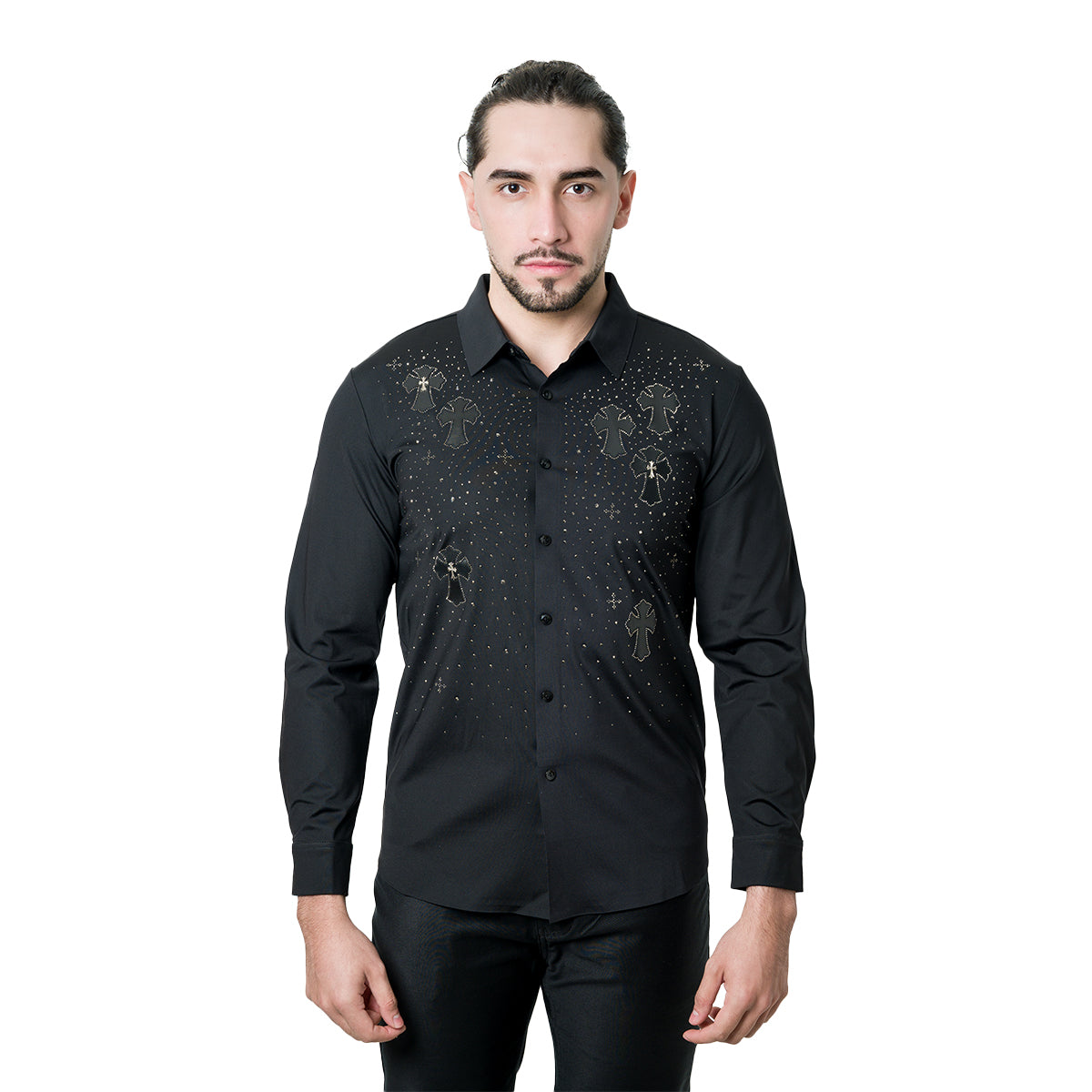 CAMISA MANGA LARGA PAVINI BLACK 66037BLACK
