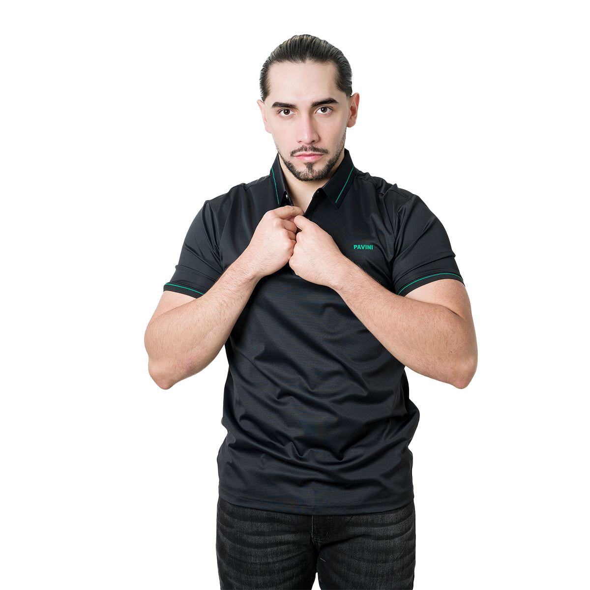 PLAYERA PAVINI BLACK P26026BLACK