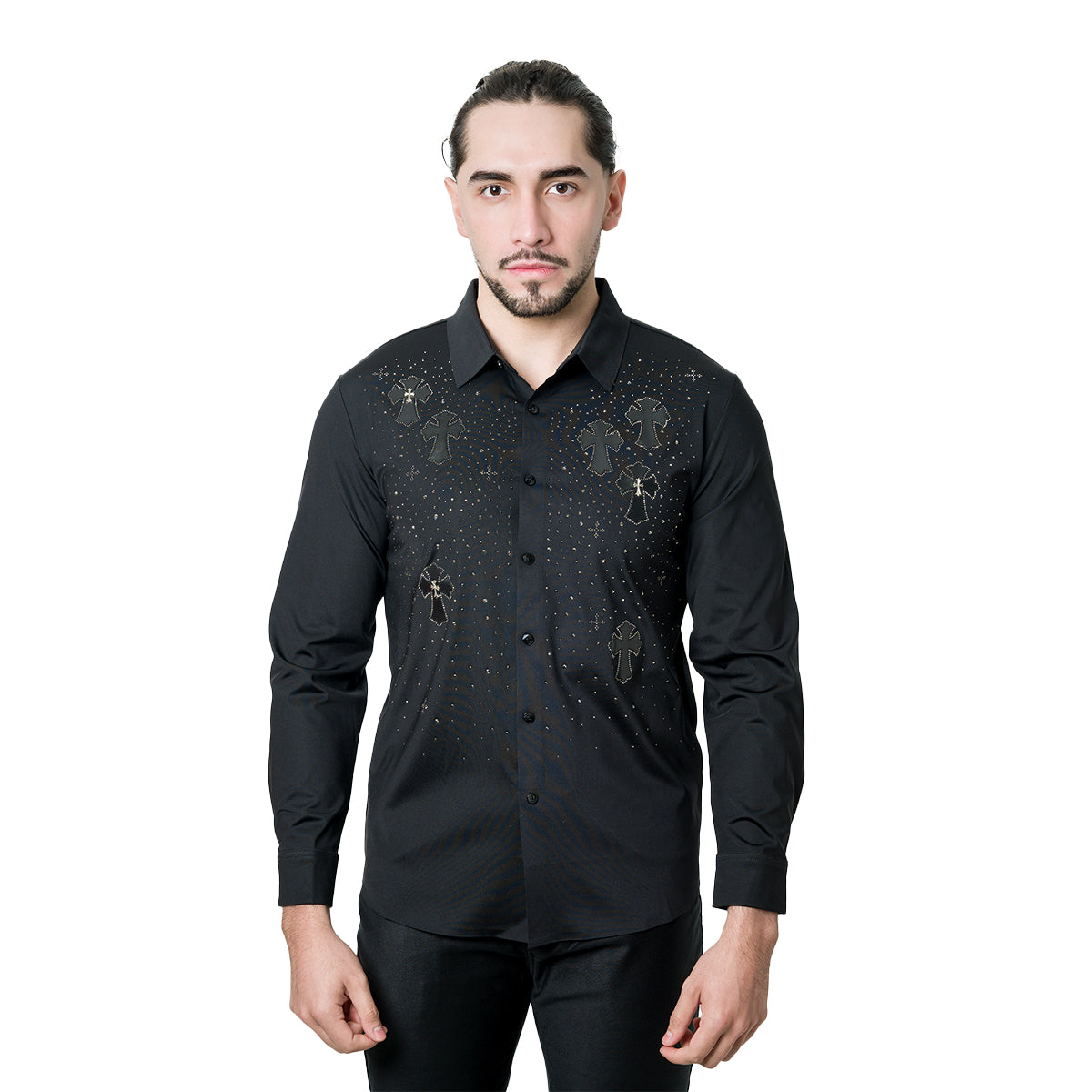 CAMISA MANGA LARGA PAVINI BLACK 66037BLACK