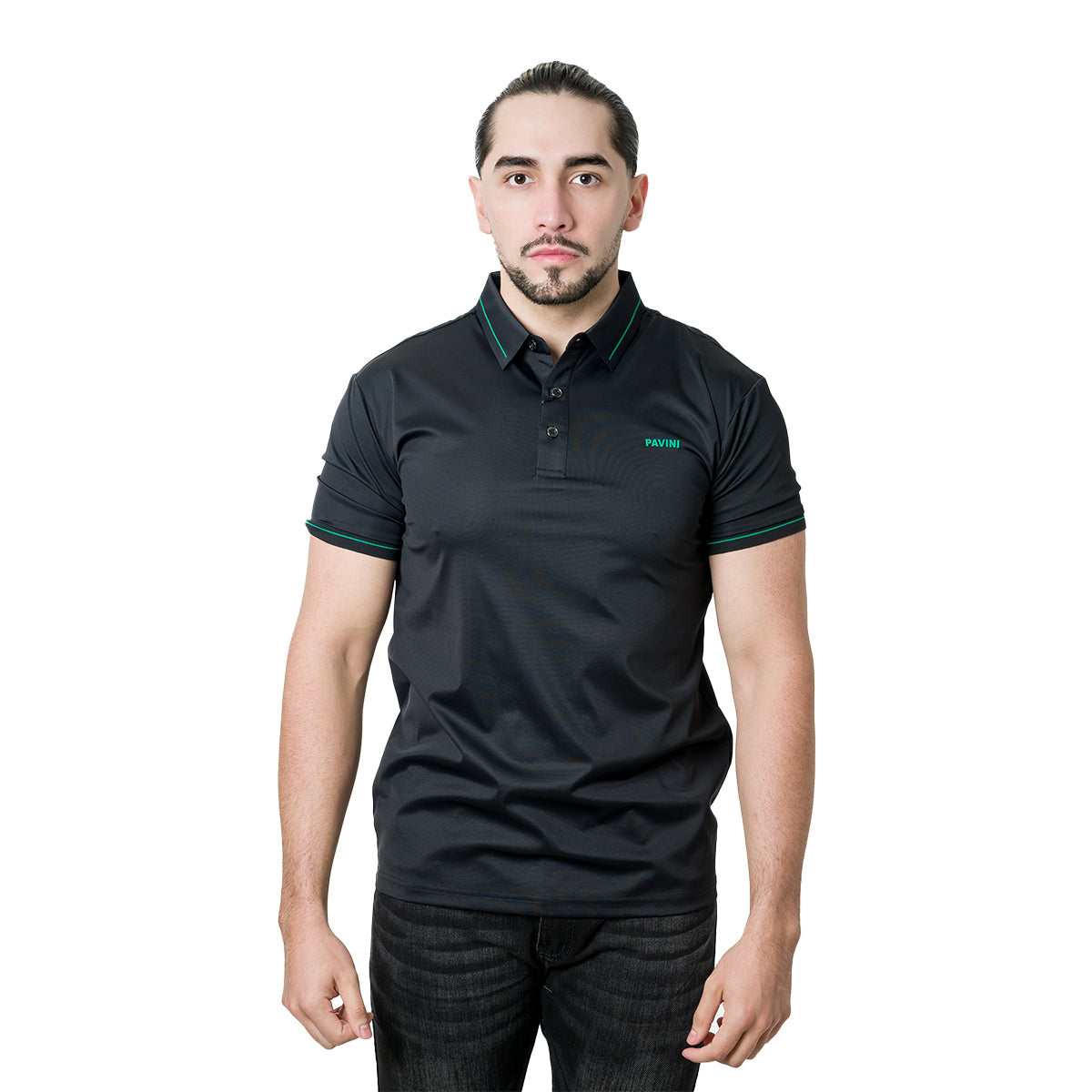 PLAYERA PAVINI BLACK P26026BLACK