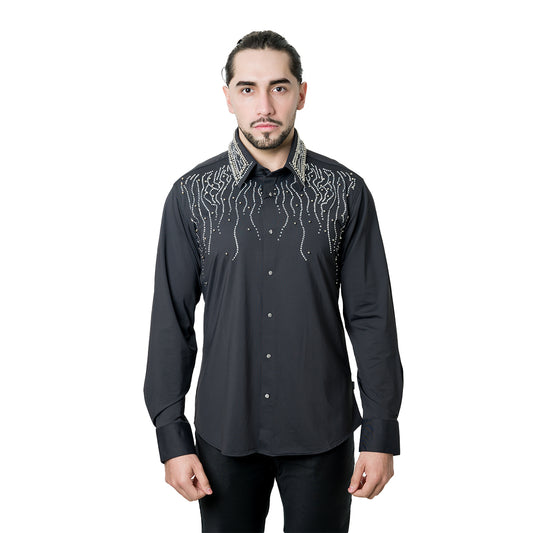 CAMISA MANGA LARGA BARABAS BLACK SILVER 5BR03BLACKSILVER