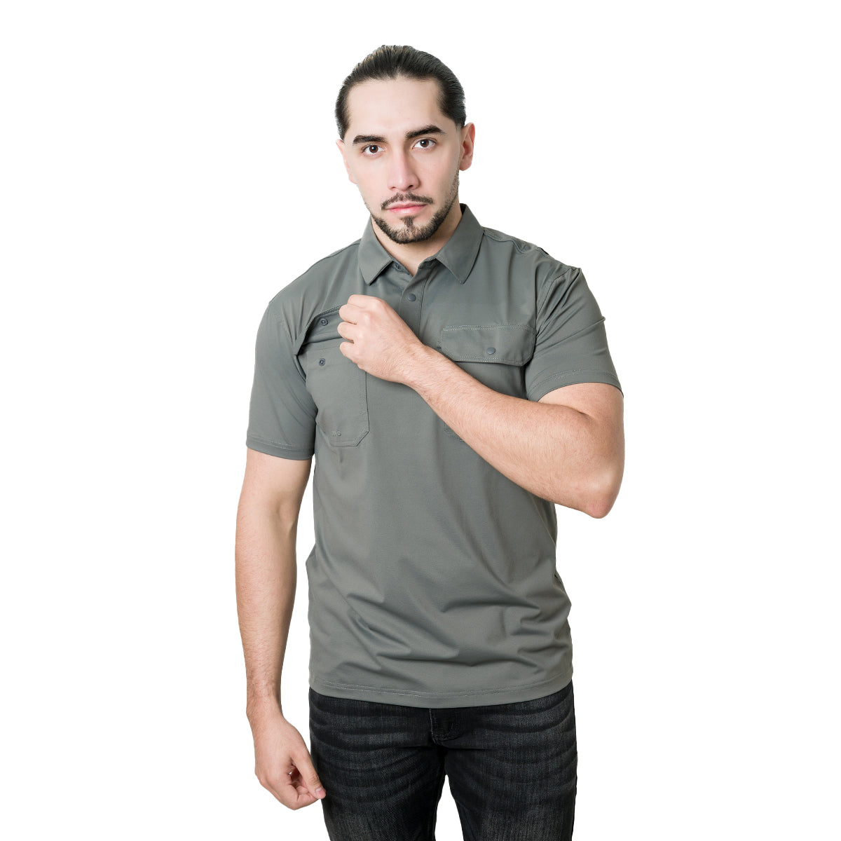 PLAYERA PAVINI CHARCOAL P26023CHARCOAL