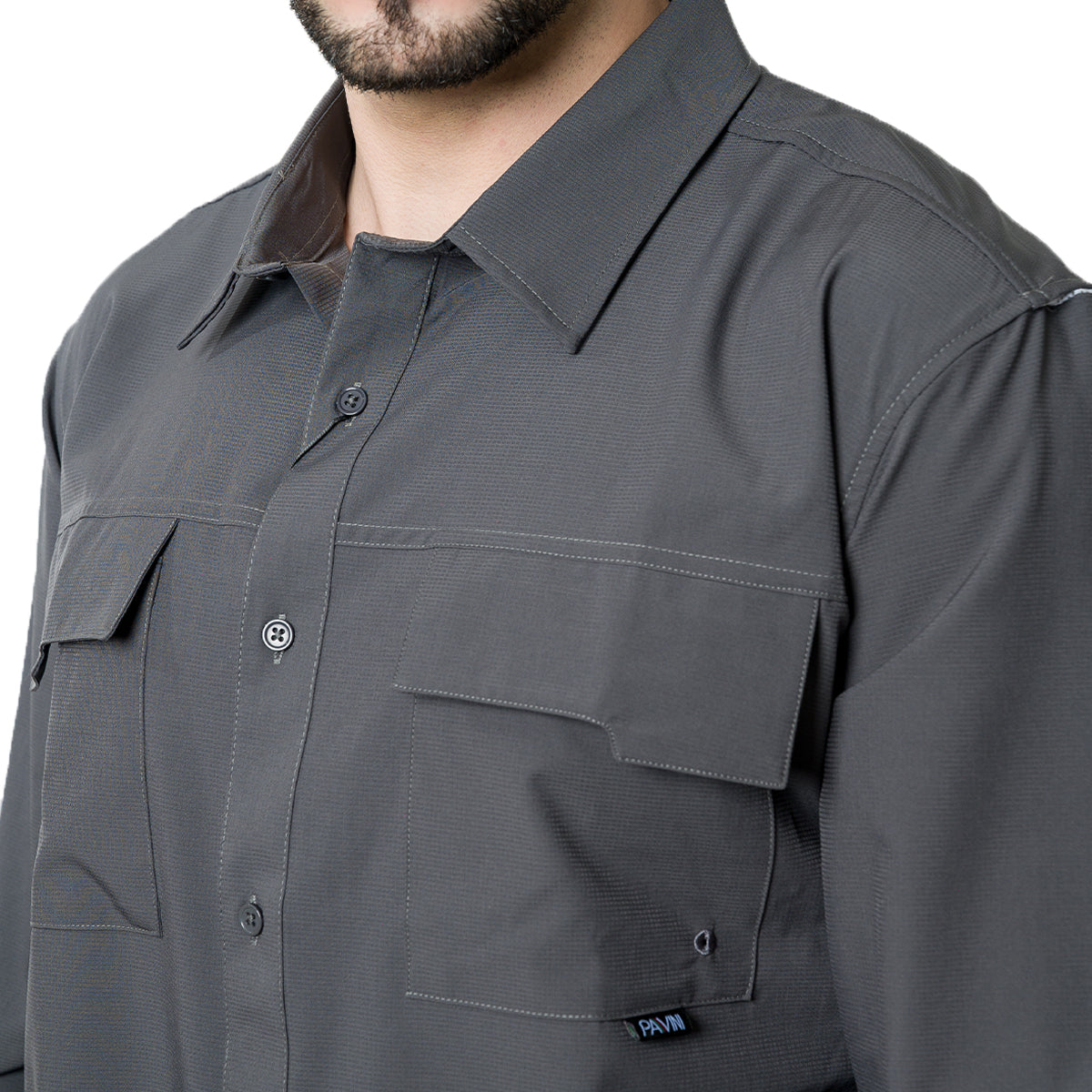 CAMISA MANGA LARGA PAVINI CHARCOAL FS1513CHARCOAL