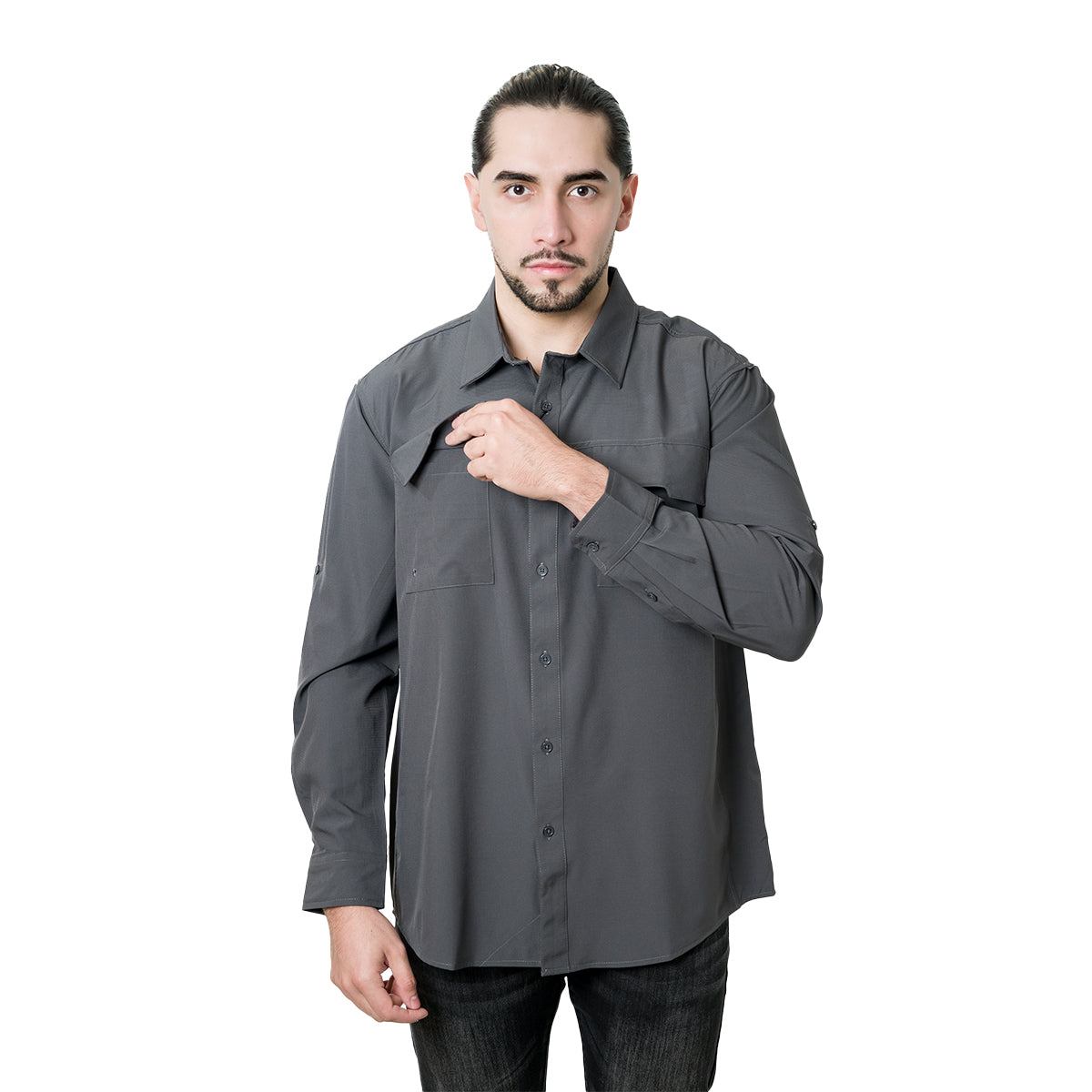 CAMISA MANGA LARGA PAVINI CHARCOAL FS1513CHARCOAL