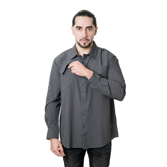 CAMISA MANGA LARGA PAVINI CHARCOAL FS1513CHARCOAL