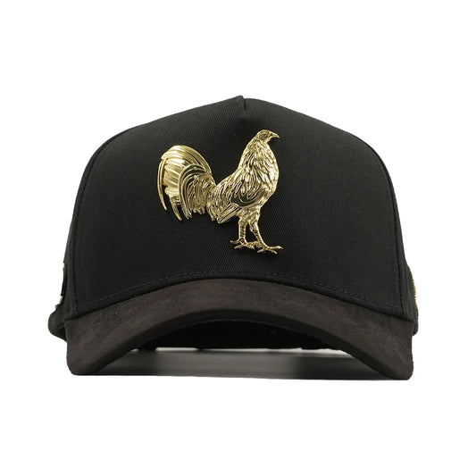 GORRA FLORENCE CAPS PUESTOS QUINCE NEGRO GALLO DORADO