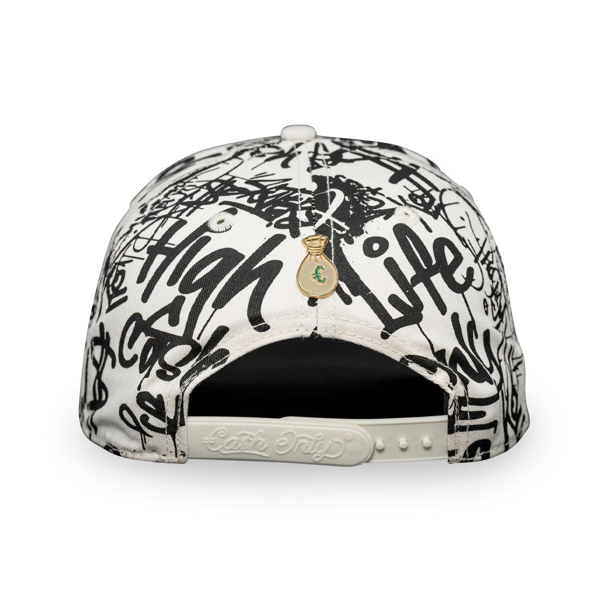 GORRA CASH ONLY CROSS GRAFFITI CURVE WHITE