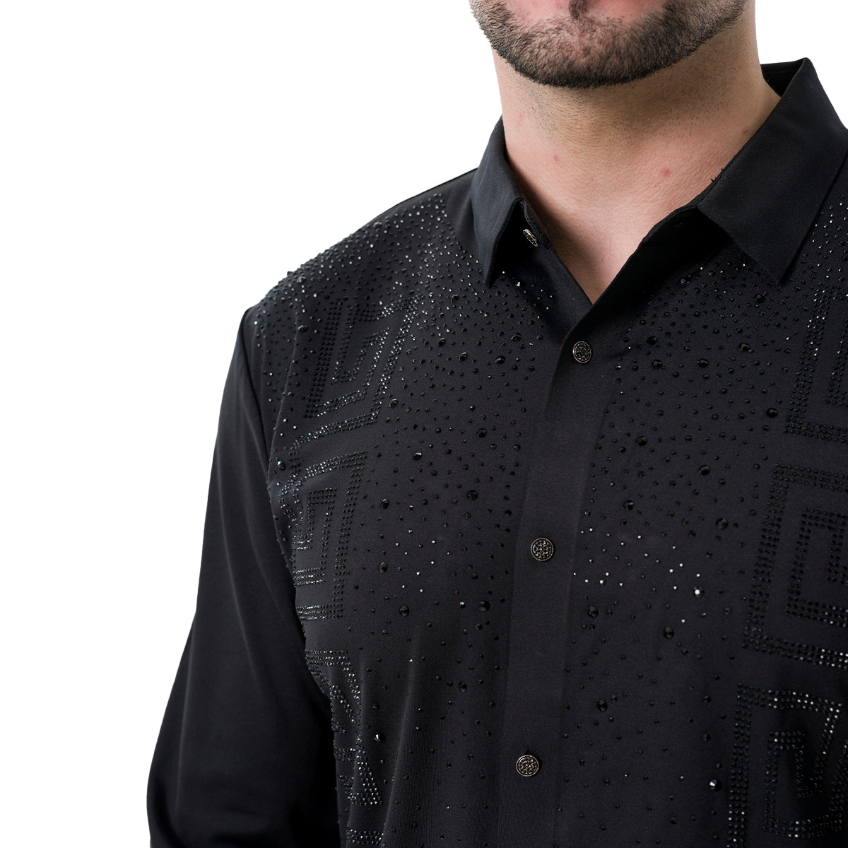 CAMISA MANGA LARGA BAROCCO B553BLACKBLACK