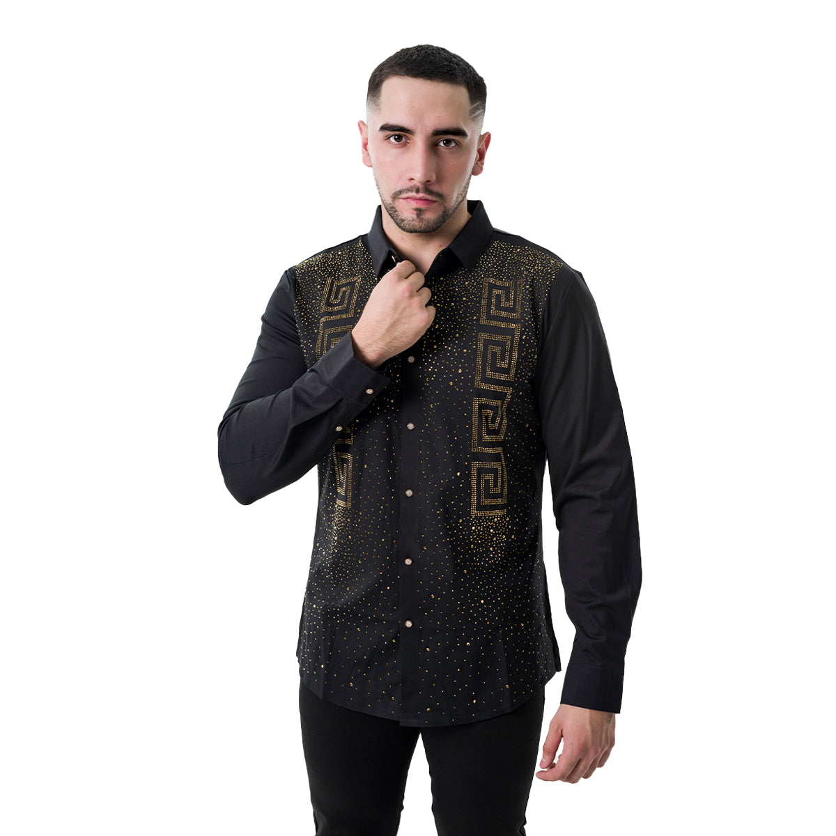 CAMISA MANGA LARGA BAROCCO BLACK B553BLACKGOLD