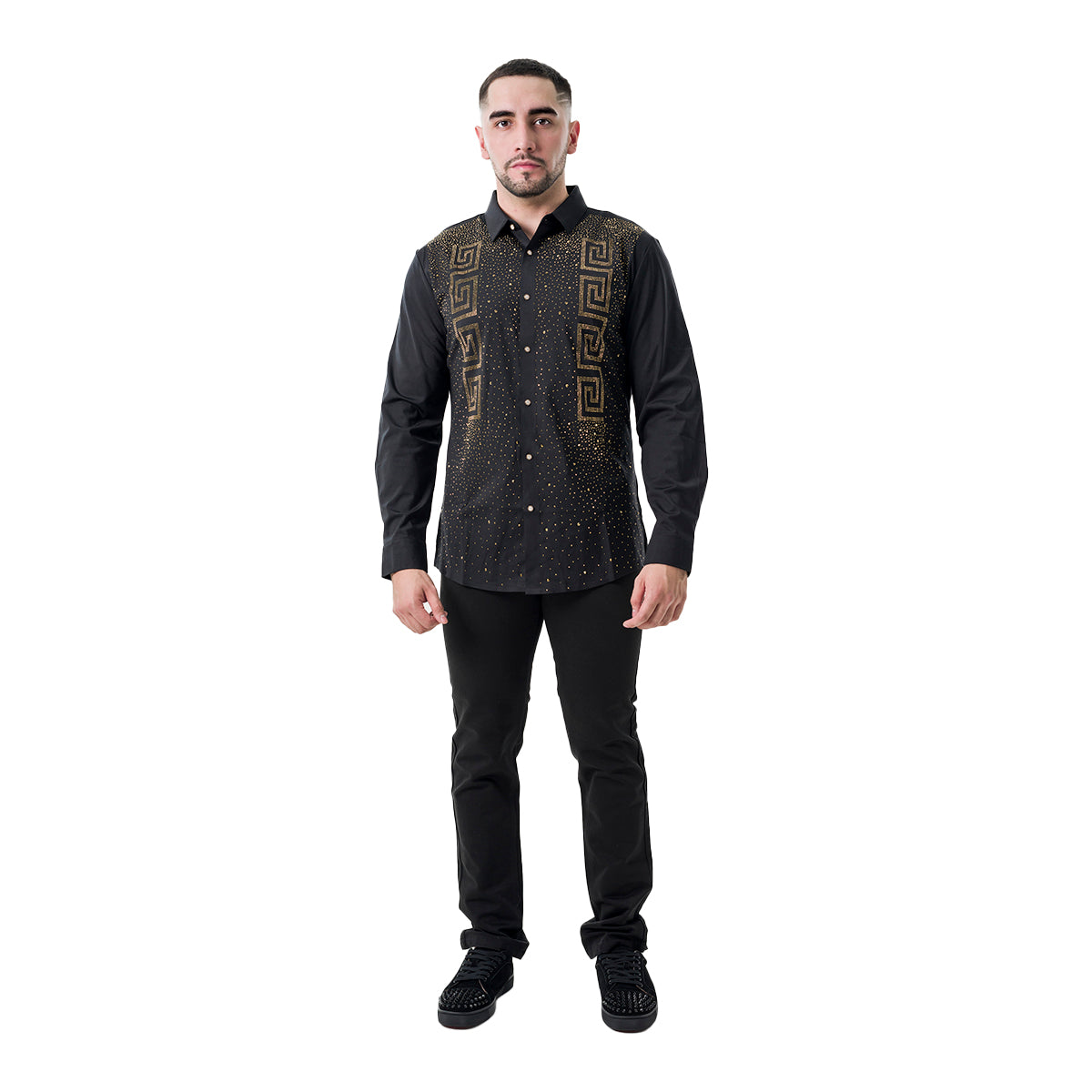 CAMISA MANGA LARGA BAROCCO BLACK B553BLACKGOLD