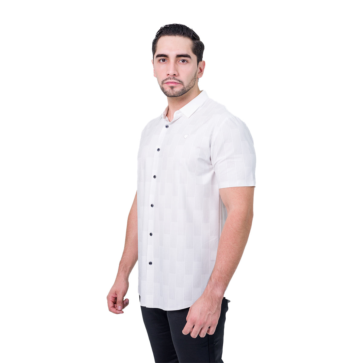 CAMISA MANGA CORTA BAROCCO WHITE BSS910WHITE