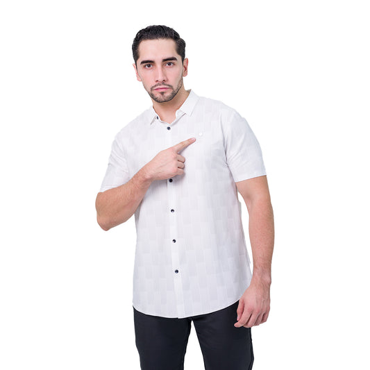 CAMISA MANGA CORTA BAROCCO WHITE BSS910WHITE