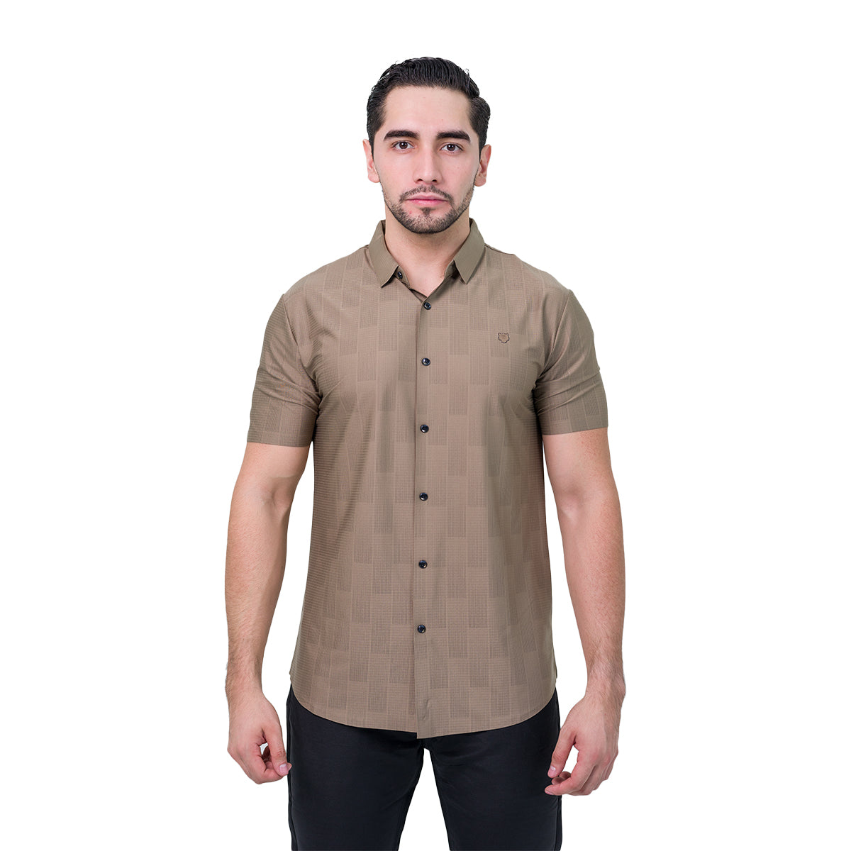 CAMISA MANGA CORTA BAROCCO KHAKI BSS910KHAKI