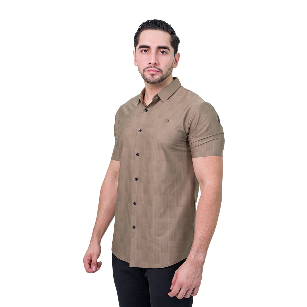 CAMISA MANGA CORTA BAROCCO KHAKI BSS910KHAKI