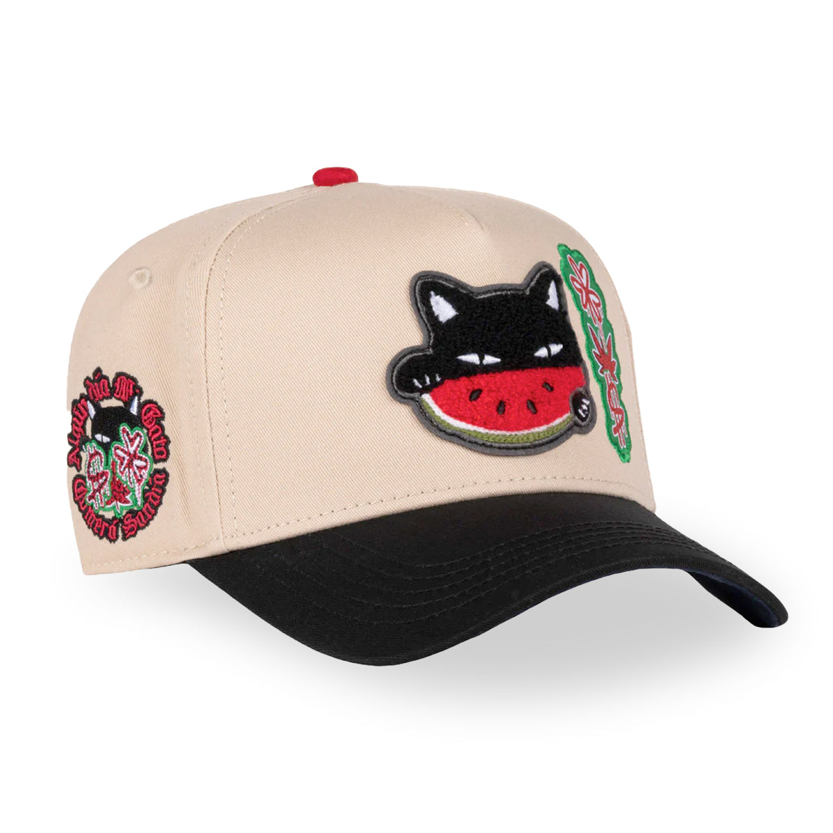 GORRA JC HATS WATERMELON CAT BEIGE BLACK