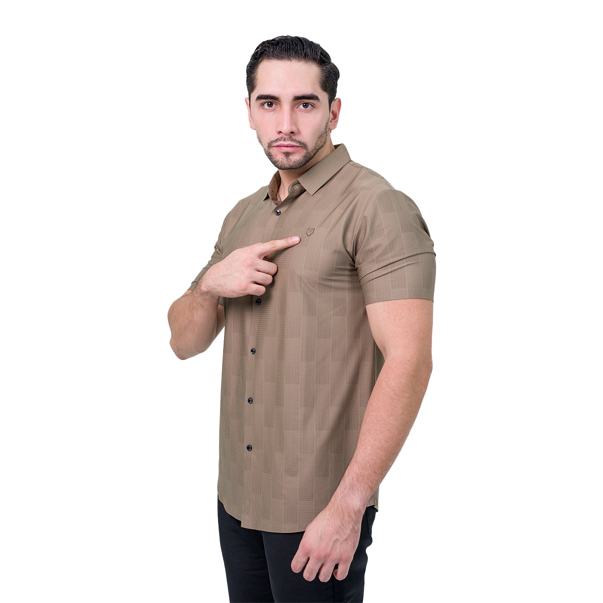 CAMISA MANGA CORTA BAROCCO KHAKI BSS910KHAKI