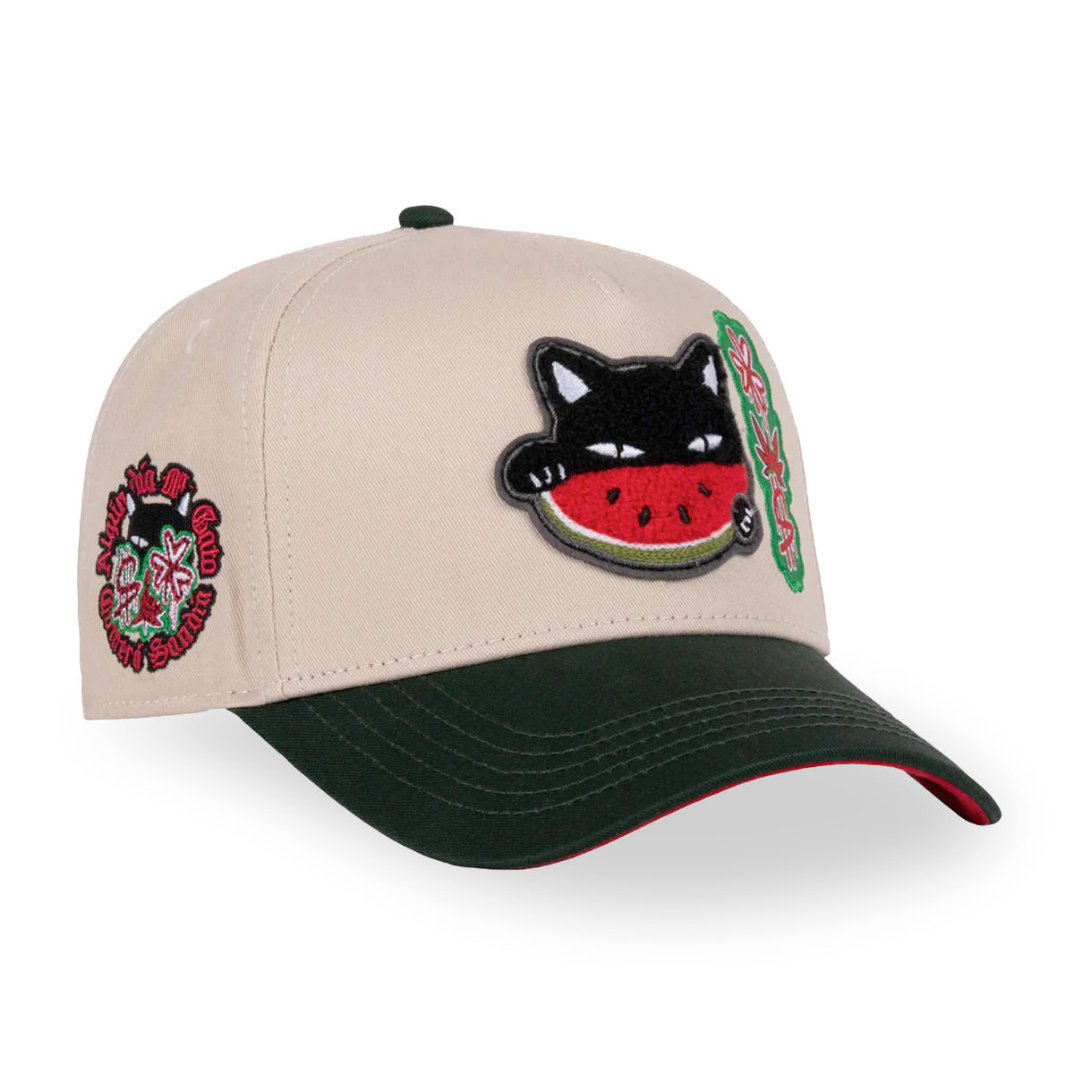 GORRA JC HATS WATERMELON CAT BEIGE GREEN