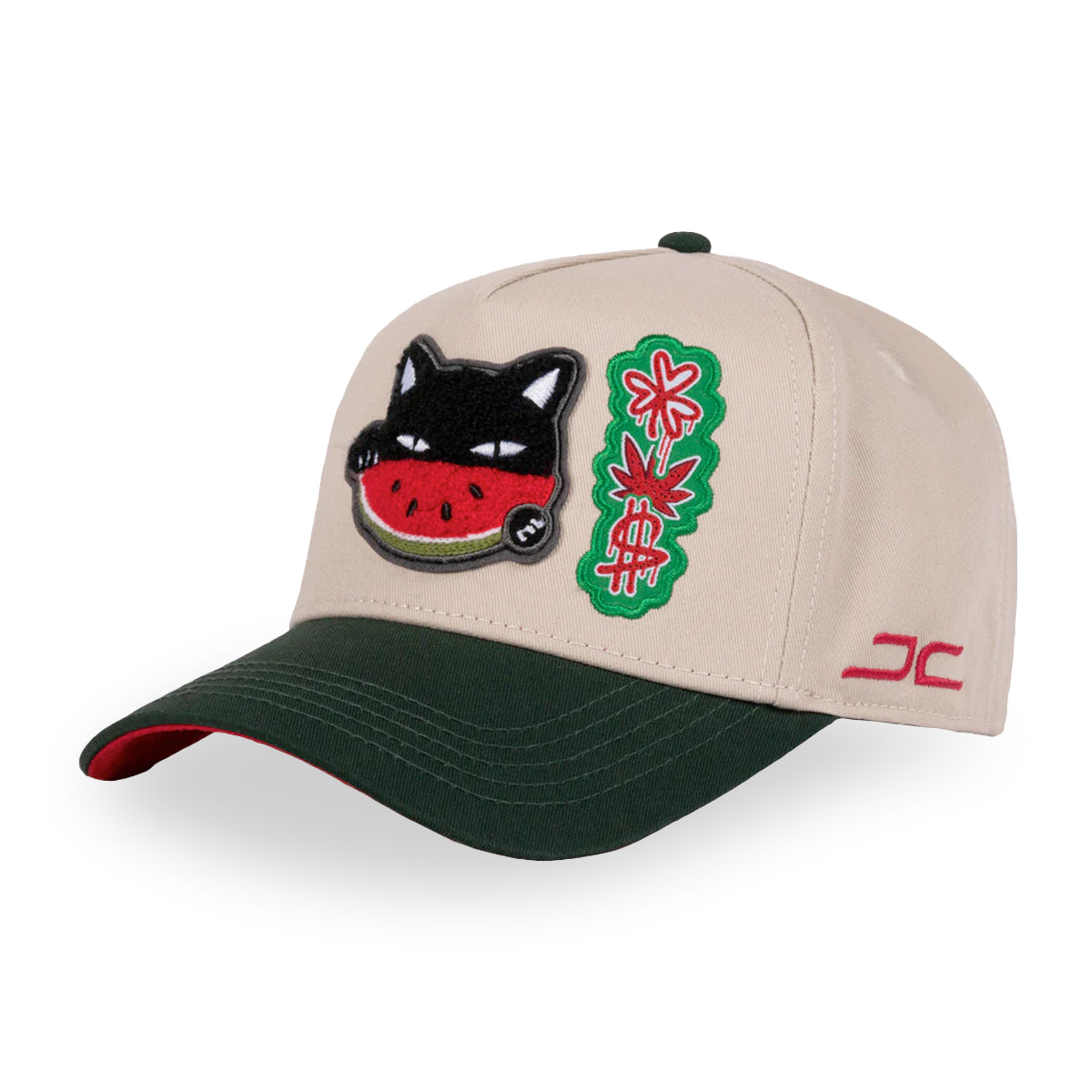 GORRA JC HATS WATERMELON CAT BEIGE GREEN