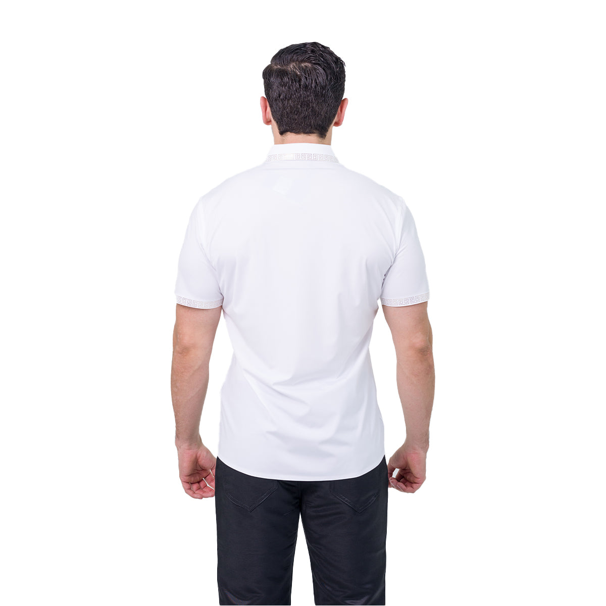 CAMISA MANGA CORTA BAROCCO WHITE B304WHITE