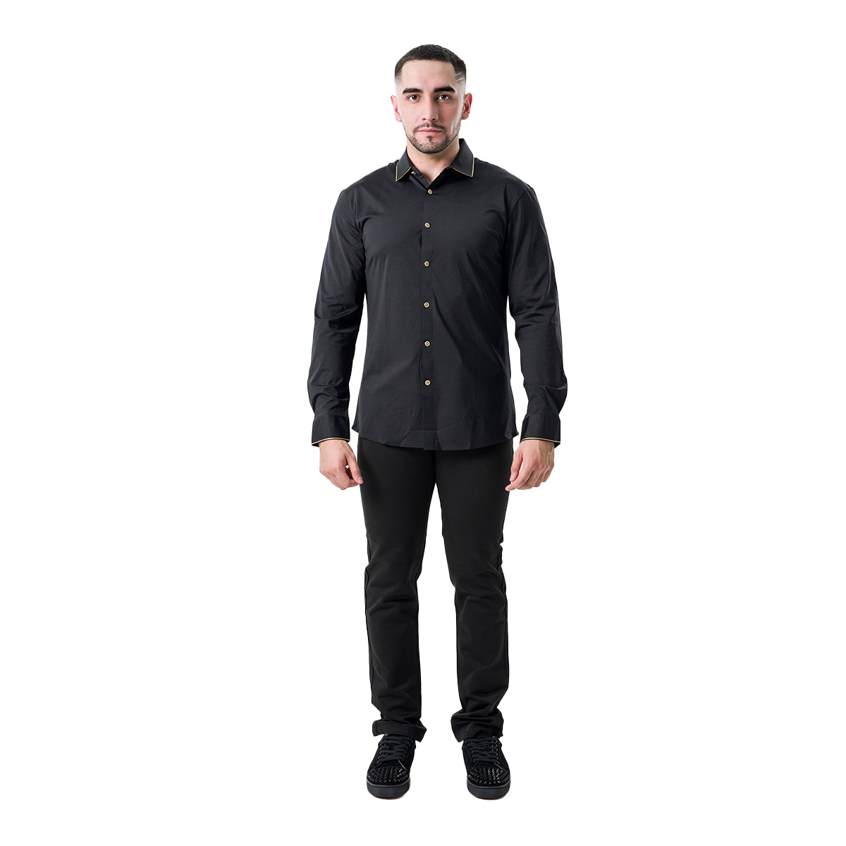 CAMISA MANGA LARGA BAROCCO BLACK B319BLACKGOLD