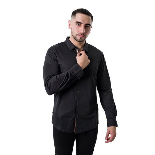 CAMISA MANGA LARGA BAROCCO B367BLACK