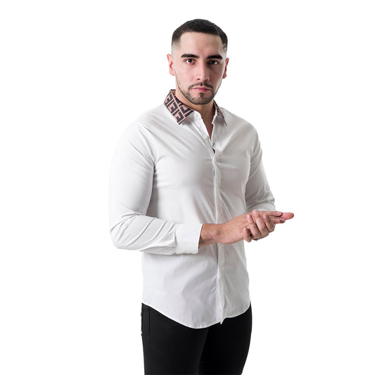 CAMISA MANGA LARGA MODERNO WHITE MJLS111WHITE