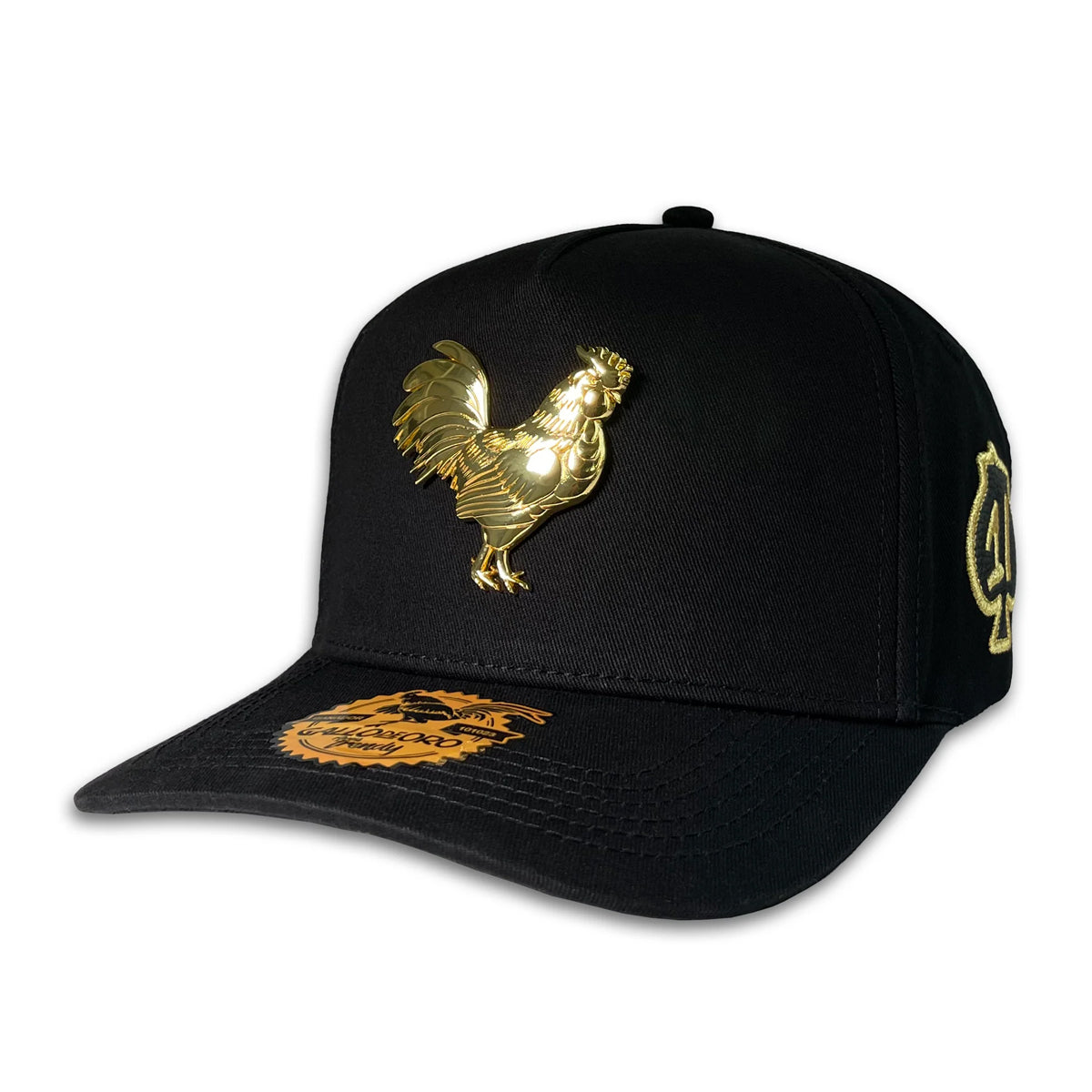 GORRA 1IRON TRENDY ROOSTER METAL GOLD BLACK