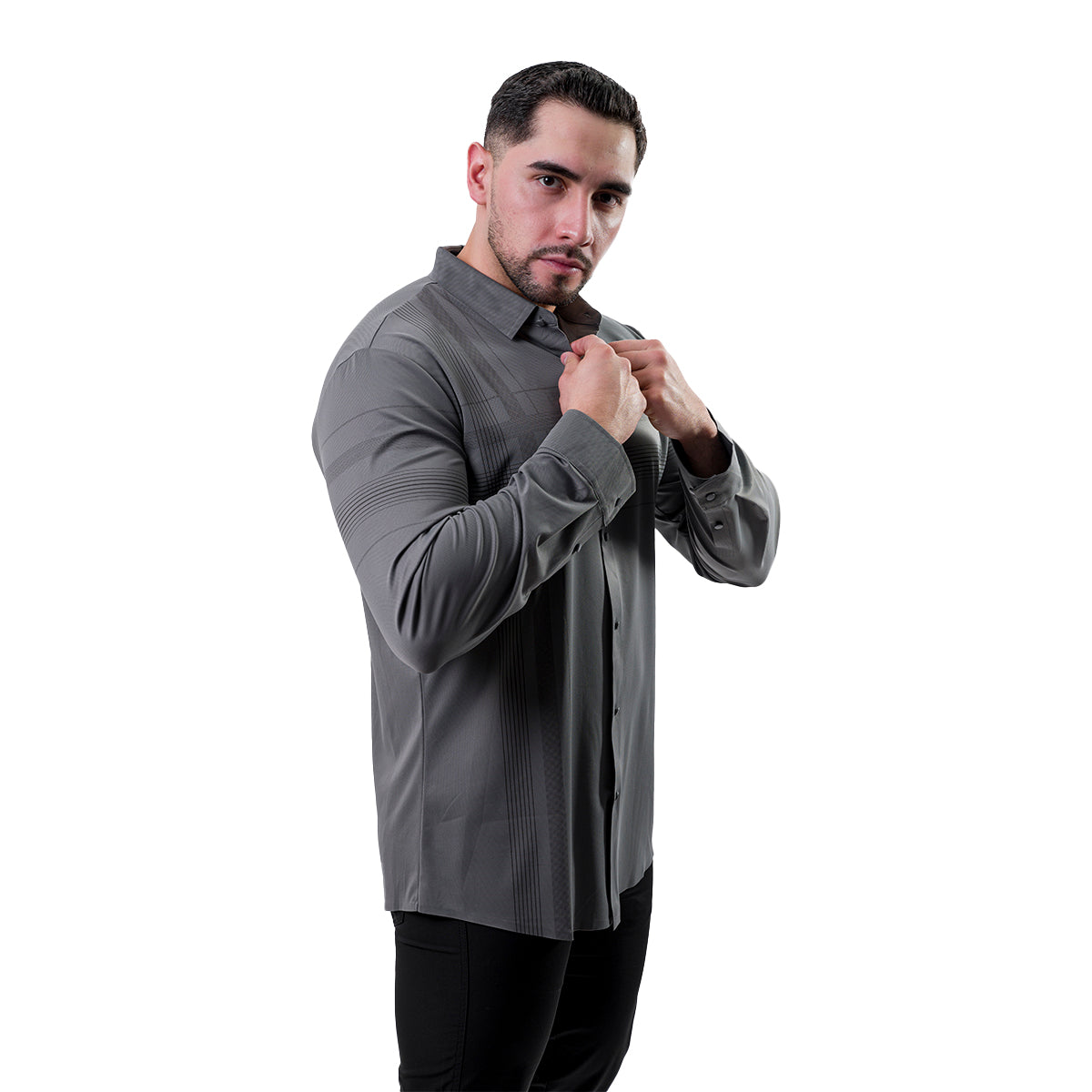 CAMISA MANGA LARGA BAROCCO B331GREY