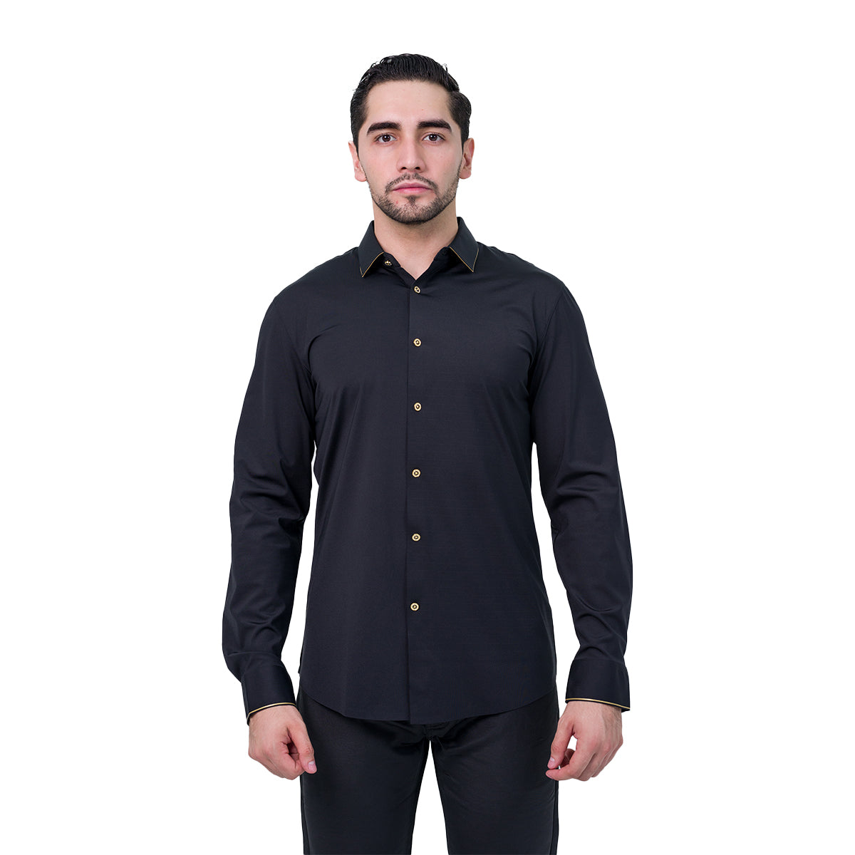 CAMISA MANGA LARGA BAROCCO BLACK GOLD B319BLACKGOLD