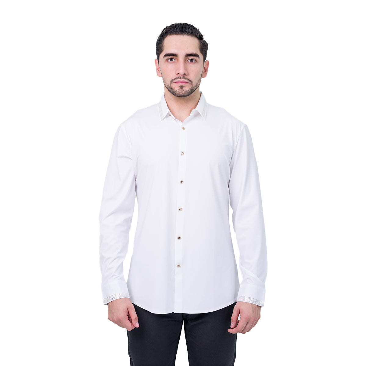 CAMISA MANGA LARGA BAROCCO WHITE B310WHITEGOLD