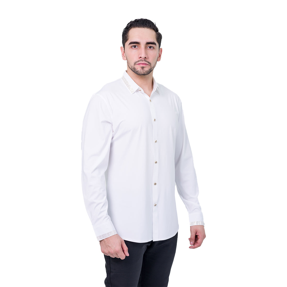 CAMISA MANGA LARGA BAROCCO WHITE B310WHITEGOLD